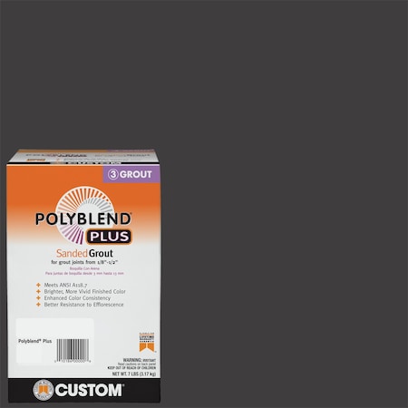 Custom Building Products Custom Building Products Polyblend Plus Indoor and Outdoor Charcoal Sanded Grout 7 lb PBPG607-4